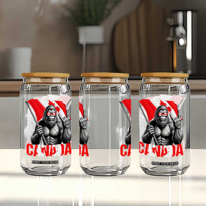 Bigfoot Canada Flag Glass Can Canadian Maple Leaf Patriotic Sasquatch TS10 Print Your Wear
