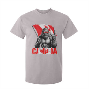 Bigfoot Canada Flag T Shirt For Kid Canadian Maple Leaf Patriotic Sasquatch TS10 Ice Gray Print Your Wear