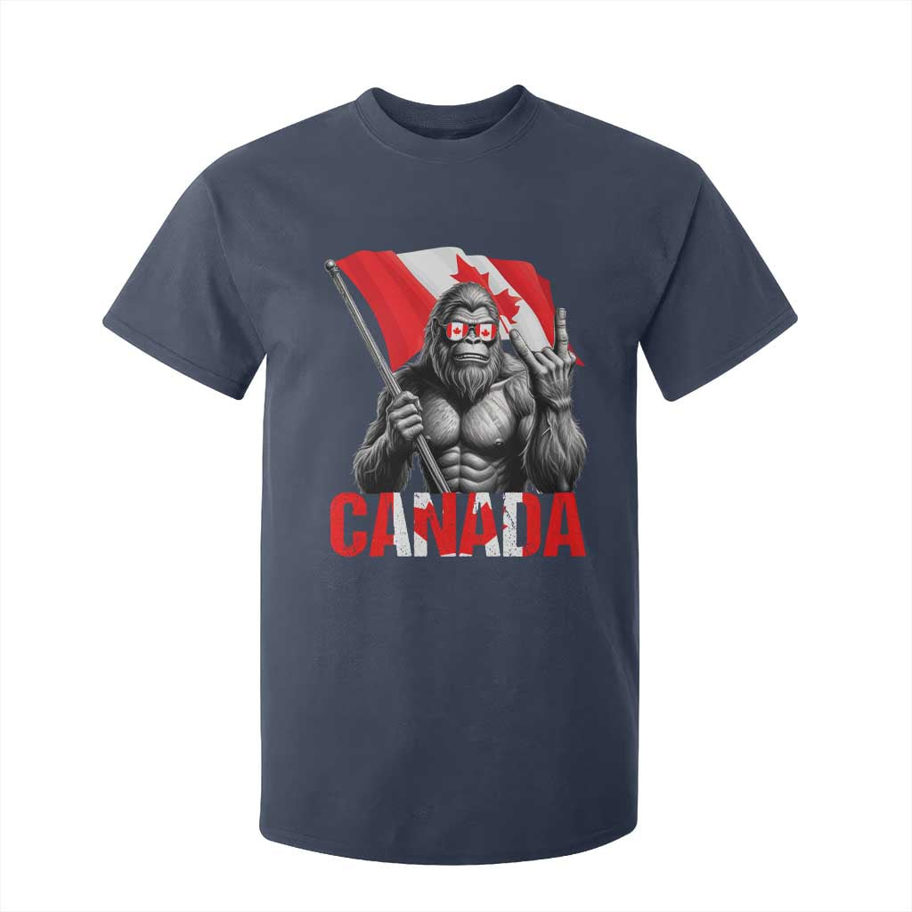 Bigfoot Canada Flag T Shirt For Kid Canadian Maple Leaf Patriotic Sasquatch TS10 Navy Print Your Wear