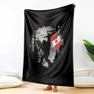 Bigfoot Canada Flag Throw Blanket Retro Sasquatch Forest Rock On TS10 Print Your Wear