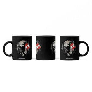 Bigfoot Canada Flag Coffee Mug Retro Sasquatch Forest Rock On TS10 Print Your Wear