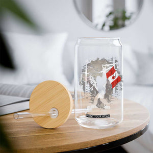 Bigfoot Canada Flag Glass Can Retro Sasquatch Forest Rock On TS10 Print Your Wear
