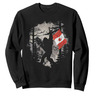 Bigfoot Canada Flag Sweatshirt Retro Sasquatch Forest Rock On TS10 Black Print Your Wear