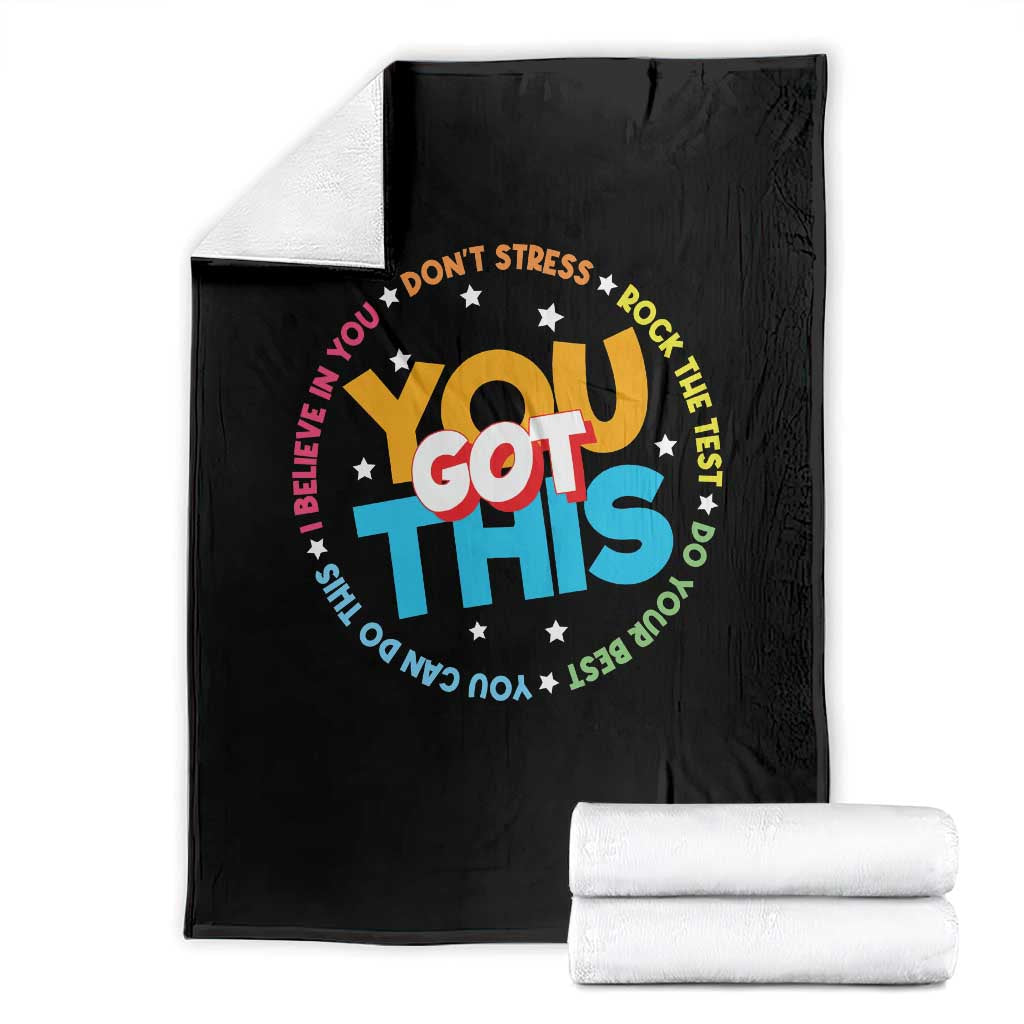 Test Day Teacher Throw Blanket Rock The Test Dont Stress Just Do Your Best TS10 Black Print Your Wear