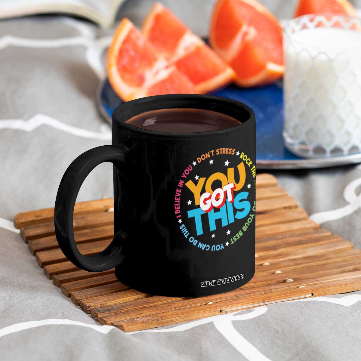 Test Day Teacher Coffee Mug Rock The Test Dont Stress Just Do Your Best TS10 Print Your Wear
