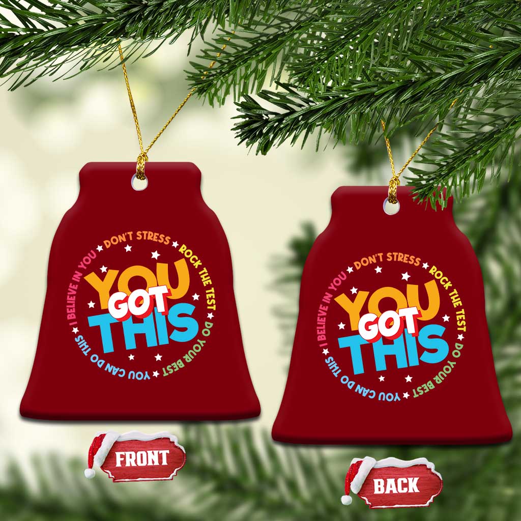 Test Day Teacher Ceramic Ornament Rock The Test Dont Stress Just Do Your Best TS10 Print Your Wear