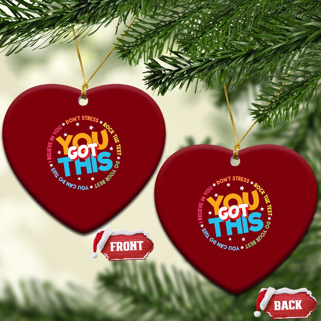 Test Day Teacher Ceramic Ornament Rock The Test Dont Stress Just Do Your Best TS10 Print Your Wear