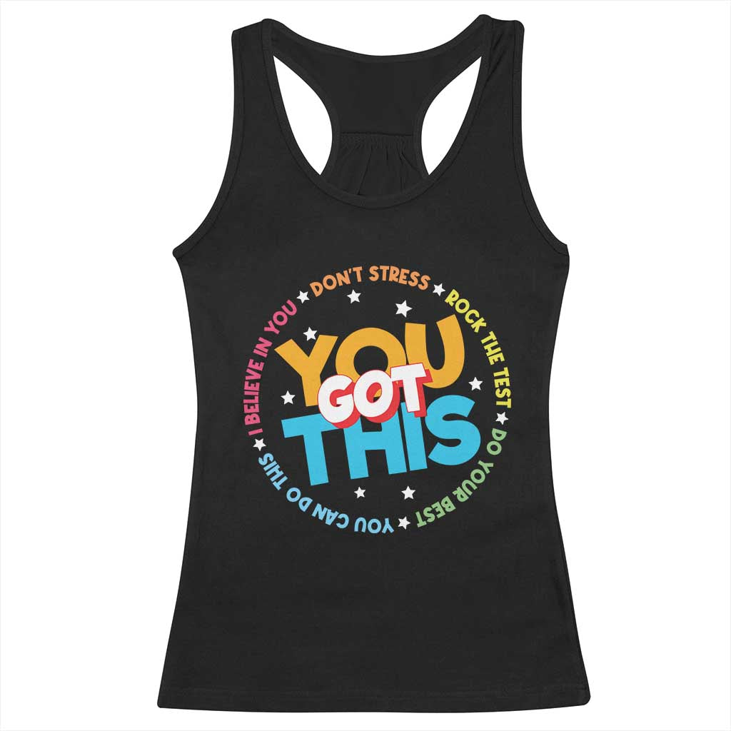 Test Day Teacher Racerback Tank Top Rock The Test Dont Stress Just Do Your Best TS10 Black Print Your Wear