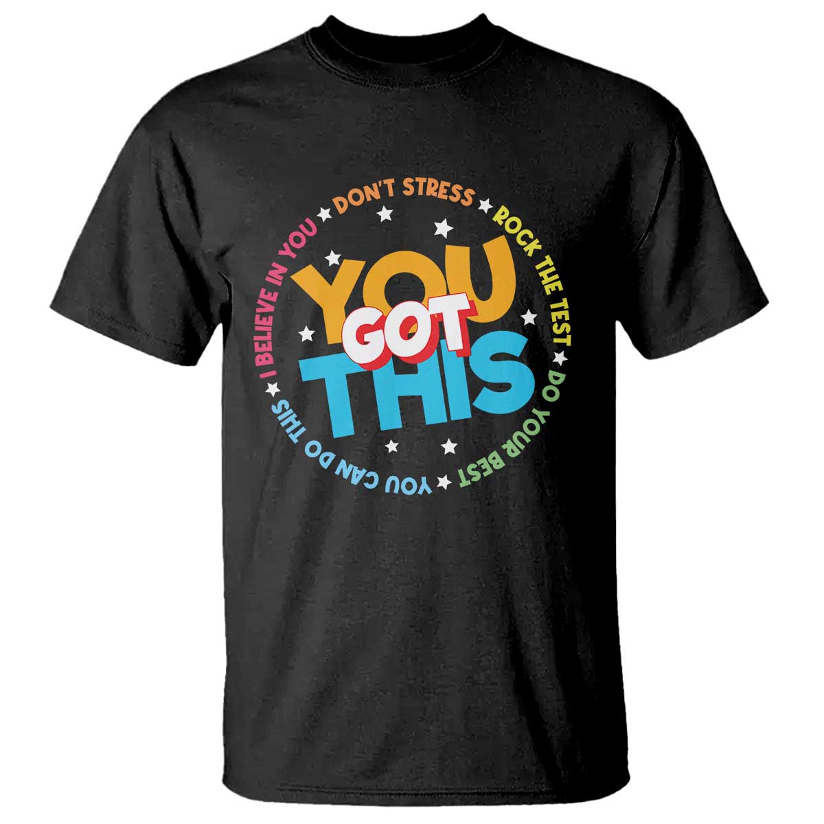 Test Day Teacher T Shirt Rock The Test Dont Stress Just Do Your Best TS10 Black Print Your Wear