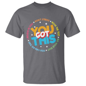 Test Day Teacher T Shirt Rock The Test Dont Stress Just Do Your Best TS10 Charcoal Print Your Wear