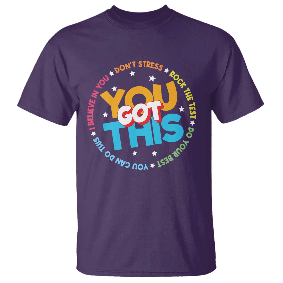 Test Day Teacher T Shirt Rock The Test Dont Stress Just Do Your Best TS10 Purple Print Your Wear
