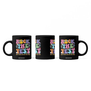 Teacher Test Day Coffee Mug Rock The Test Dont Stress Just Do Your Best Cute Groovy TS10 Print Your Wear