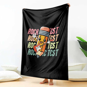 Teacher Rock The Test Day Throw Blanket Testing Motivational TS10 Print Your Wear
