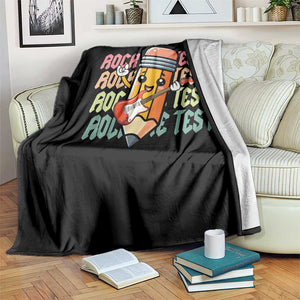 Teacher Rock The Test Day Throw Blanket Testing Motivational TS10 Print Your Wear