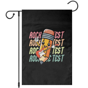 Teacher Rock The Test Day Garden Flag Testing Motivational TS10 Black Print Your Wear
