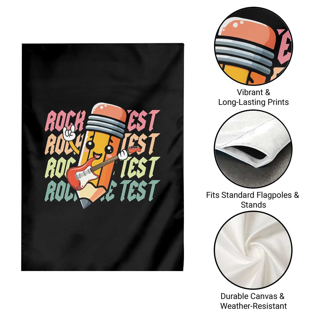 Teacher Rock The Test Day Garden Flag Testing Motivational TS10 Print Your Wear