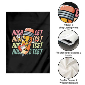 Teacher Rock The Test Day Garden Flag Testing Motivational TS10 Print Your Wear