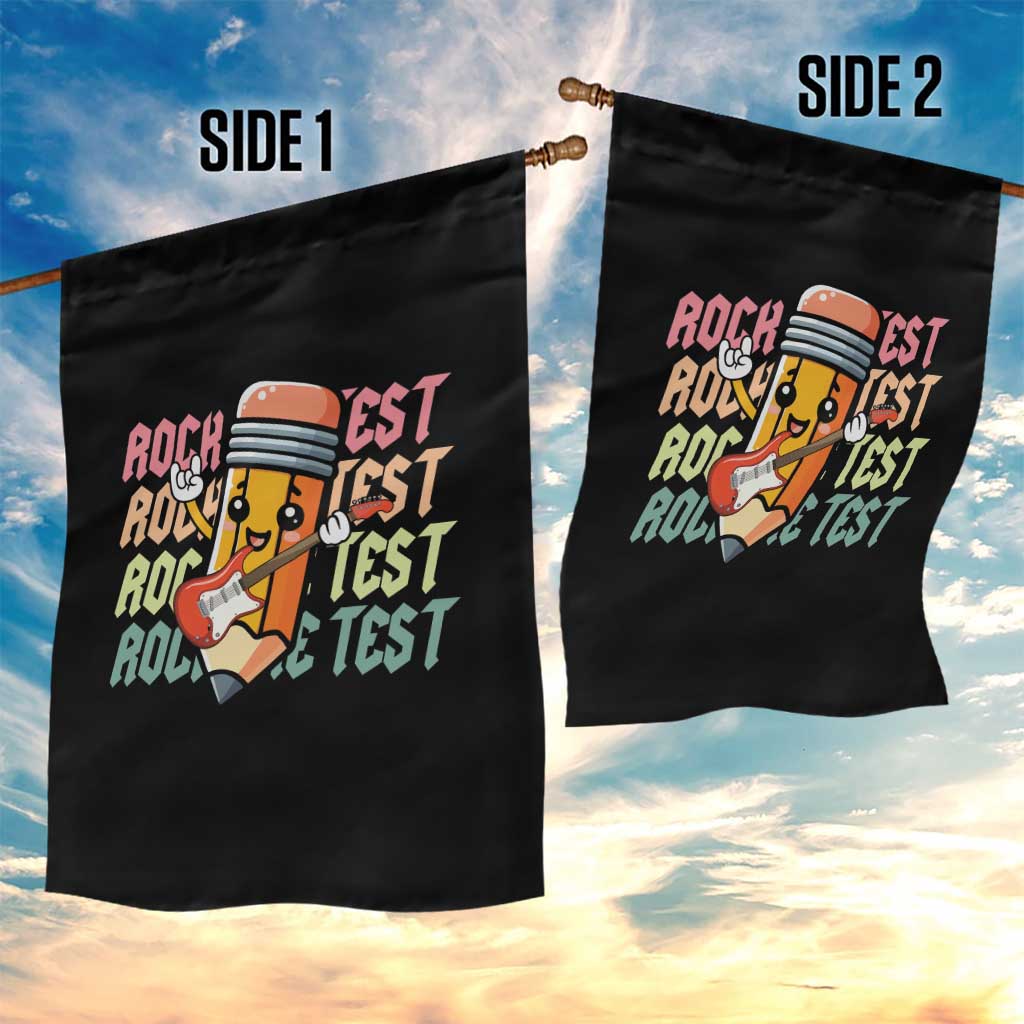 Teacher Rock The Test Day Garden Flag Testing Motivational TS10 Print Your Wear