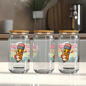 Teacher Rock The Test Day Glass Can Testing Motivational TS10 Print Your Wear