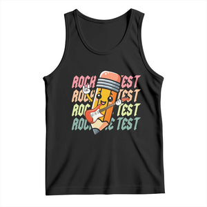 Teacher Rock The Test Day Tank Top Testing Motivational TS10 Black Print Your Wear