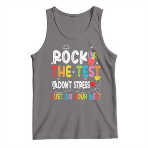 Rock The Test Day Tank Top Teacher Exam Testing Outfit Just Do Your Best TS10 Deep Heather Print Your Wear