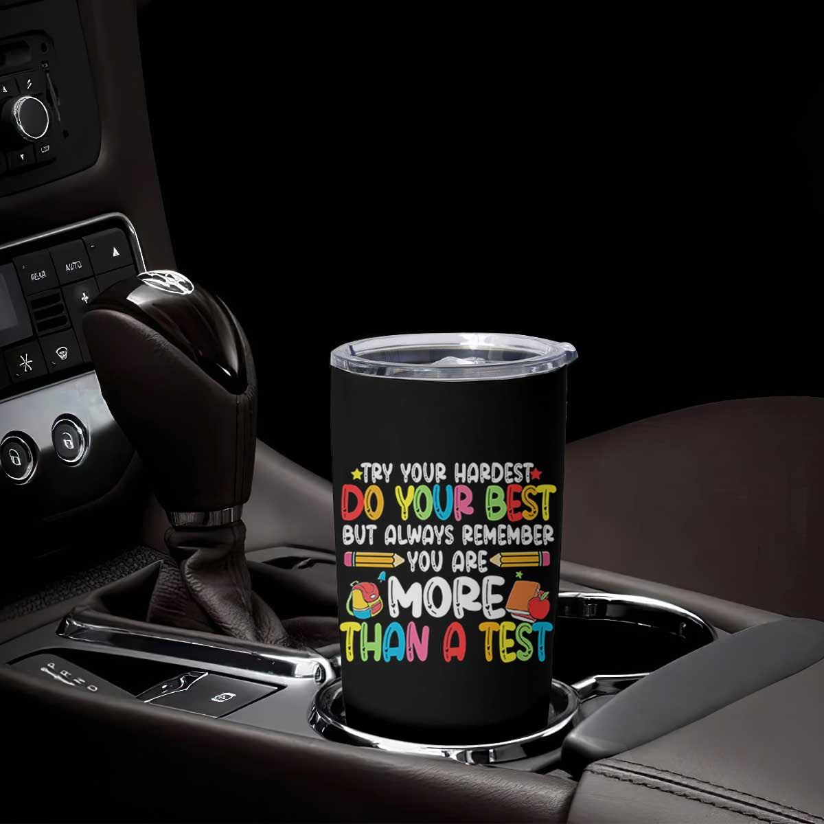 Testing Day Tumbler Cup Try Your Hardest Teachers TS10 Print Your Wear