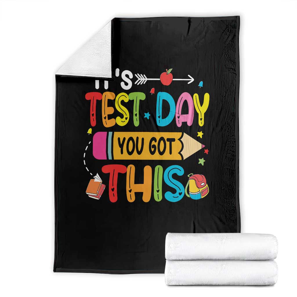 Test Day You Got This Throw Blanket TS10 Black Print Your Wear