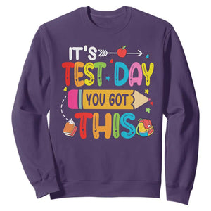 Test Day You Got This Sweatshirt TS10 Purple Print Your Wear