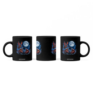 Three Crawfish Moon Coffee Mug Lobster Howling To The Moon Vintage Moon Animals TS10 Print Your Wear