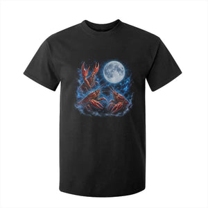 Three Crawfish Moon T Shirt For Kid Lobster Howling To The Moon Vintage Moon Animals TS10 Black Print Your Wear