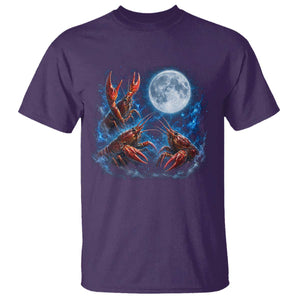 Three Crawfish Moon T Shirt Lobster Howling To The Moon Vintage Moon Animals TS10 Purple Print Your Wear