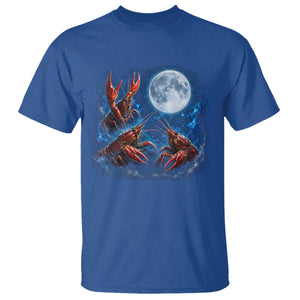 Three Crawfish Moon T Shirt Lobster Howling To The Moon Vintage Moon Animals TS10 Royal Blue Print Your Wear