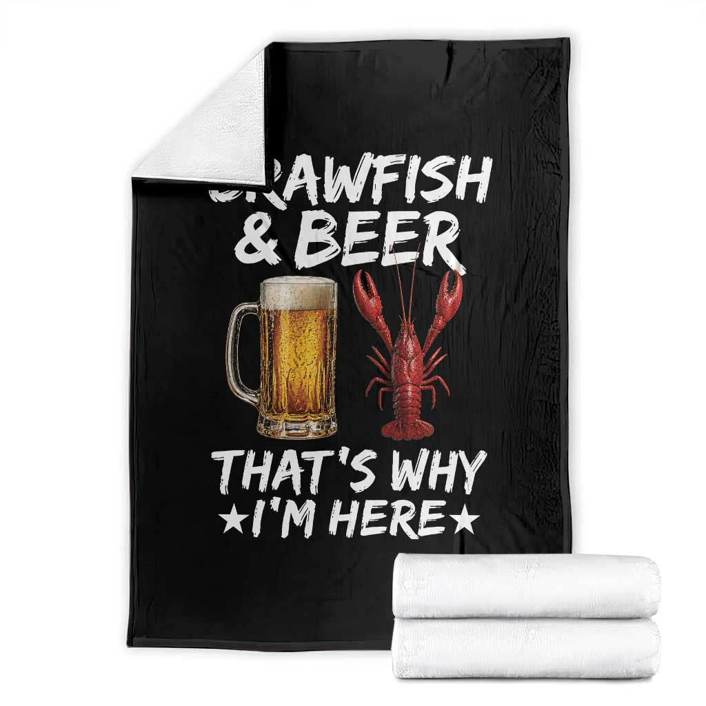 Crawfish Beer Lovers Throw Blanket Funny Crawfish Cajun Seafood Festival Daddy Crawfish TS10 Black Print Your Wear