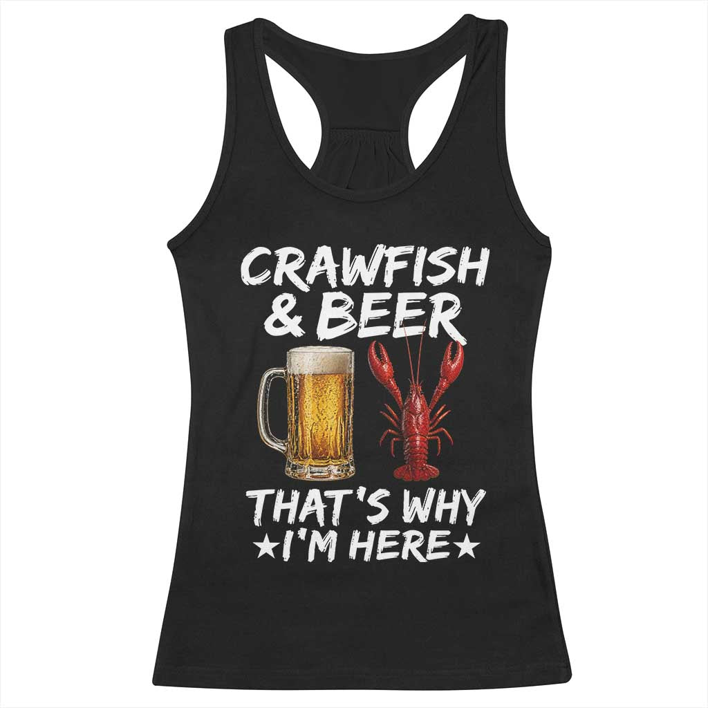 Crawfish Beer Lovers Racerback Tank Top Funny Crawfish Cajun Seafood Festival Daddy Crawfish TS10 Black Print Your Wear