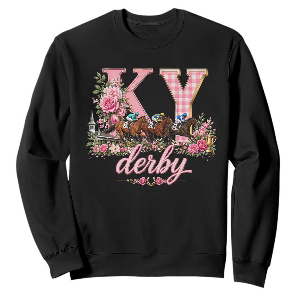 Horse Racing KY Derby Day Vibes Sweatshirt This is My Derby Day Dress TS10 Black Print Your Wear
