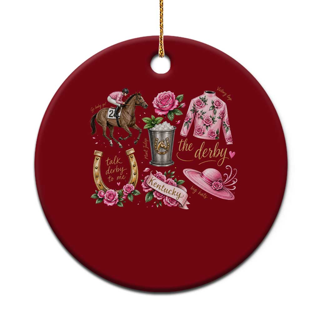 Horse Racing Derby Day Ceramic Ornament Doodles Funny Silks Jockey TS10 1pc Red Print Your Wear