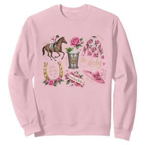 Horse Racing Derby Day Sweatshirt Doodles Funny Silks Jockey TS10 Light Pink Print Your Wear