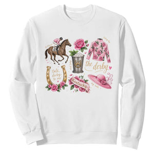 Horse Racing Derby Day Sweatshirt Doodles Funny Silks Jockey TS10 White Print Your Wear