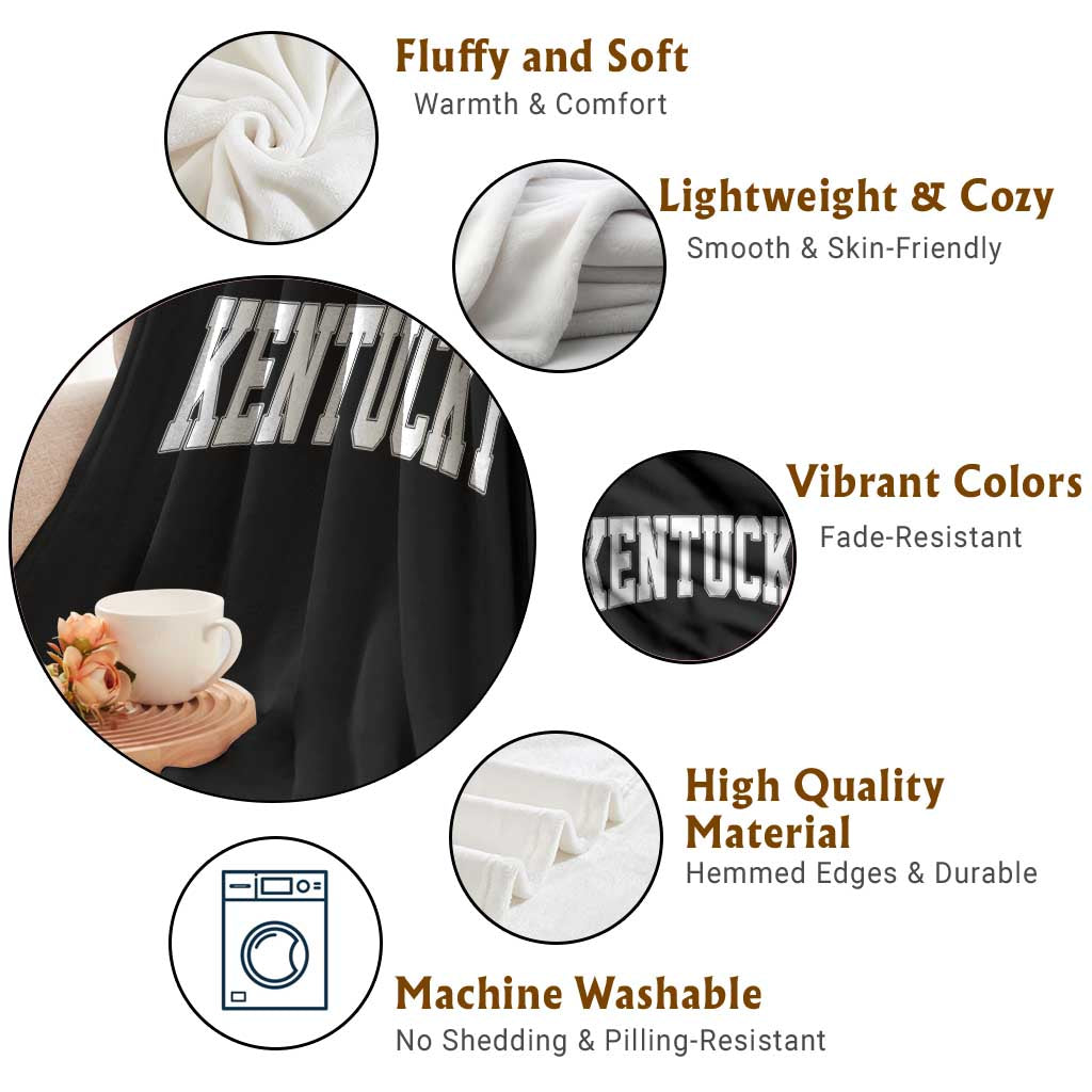 Kentucky Throw Blanket Retro Varsity Kentucky Lover KY State TS10 Print Your Wear