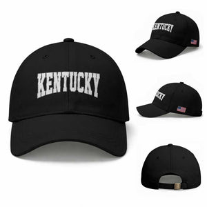 Kentucky Baseball Cap Retro Varsity Kentucky Lover KY State TS10 Baseball Cap Universal Fit Black Print Your Wear
