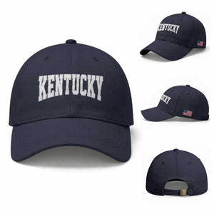 Kentucky Baseball Cap Retro Varsity Kentucky Lover KY State TS10 Baseball Cap Universal Fit Navy Print Your Wear