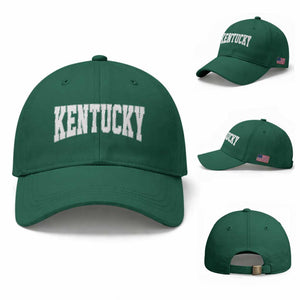 Kentucky Baseball Cap Retro Varsity Kentucky Lover KY State TS10 Baseball Cap Universal Fit Irish Green Print Your Wear