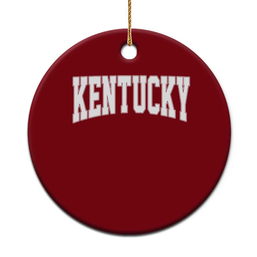 Kentucky Ceramic Ornament Retro Varsity Kentucky Lover KY State TS10 1pc Red Print Your Wear