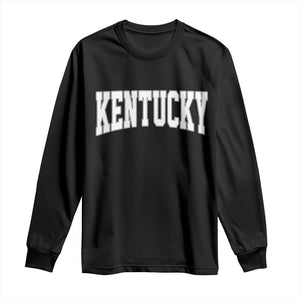 Kentucky Long Sleeve Shirt Retro Varsity Kentucky Lover KY State TS10 Black Print Your Wear
