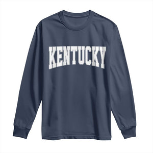Kentucky Long Sleeve Shirt Retro Varsity Kentucky Lover KY State TS10 Navy Print Your Wear