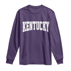 Kentucky Long Sleeve Shirt Retro Varsity Kentucky Lover KY State TS10 Purple Print Your Wear
