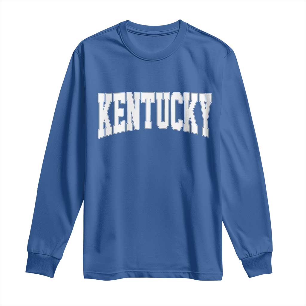 Kentucky Long Sleeve Shirt Retro Varsity Kentucky Lover KY State TS10 Royal Blue Print Your Wear