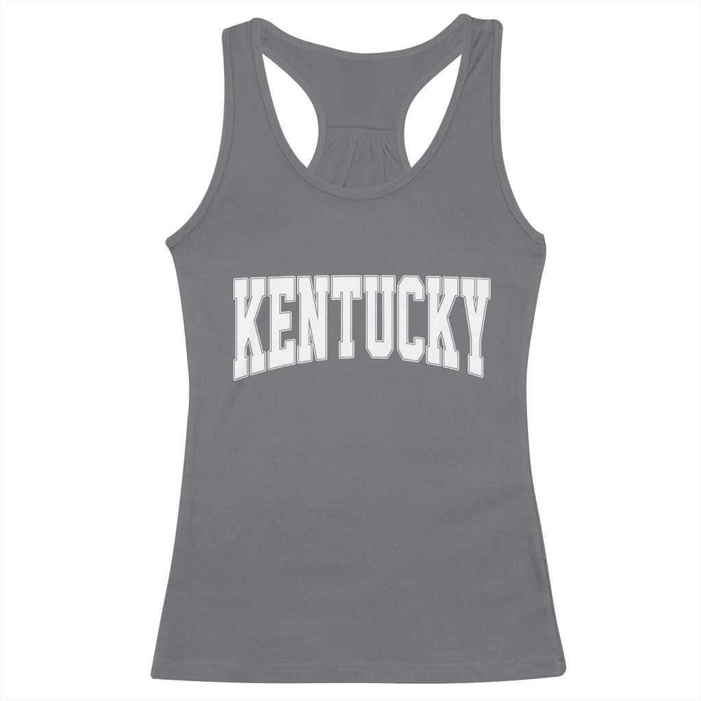 Kentucky Racerback Tank Top Retro Varsity Kentucky Lover KY State TS10 Charcoal Print Your Wear