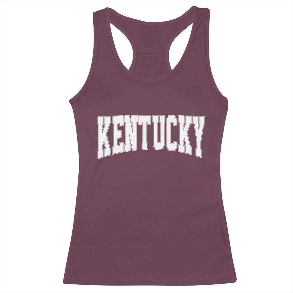 Kentucky Racerback Tank Top Retro Varsity Kentucky Lover KY State TS10 Maroon Print Your Wear
