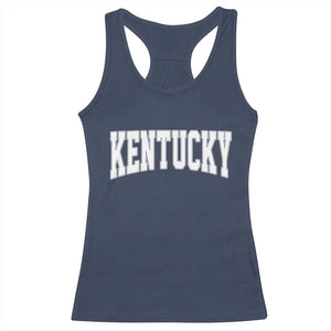 Kentucky Racerback Tank Top Retro Varsity Kentucky Lover KY State TS10 Navy Print Your Wear